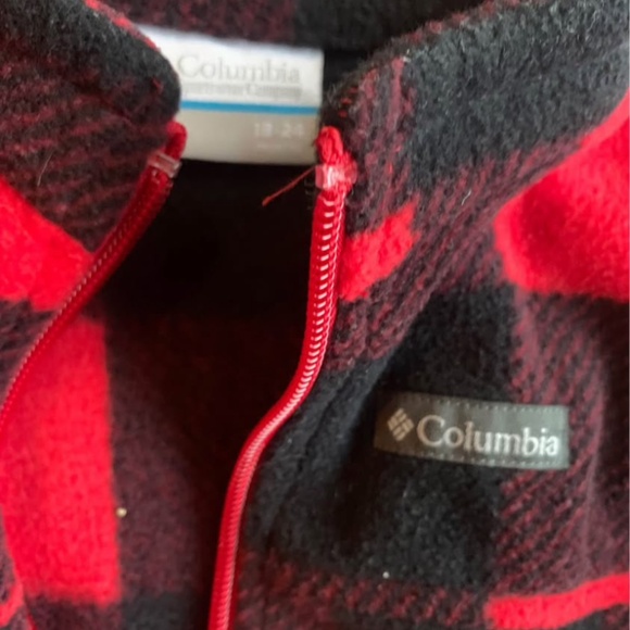 Columbia | Fleece | Red buffalo check | Size 18-24 months - Picture 2 of 3